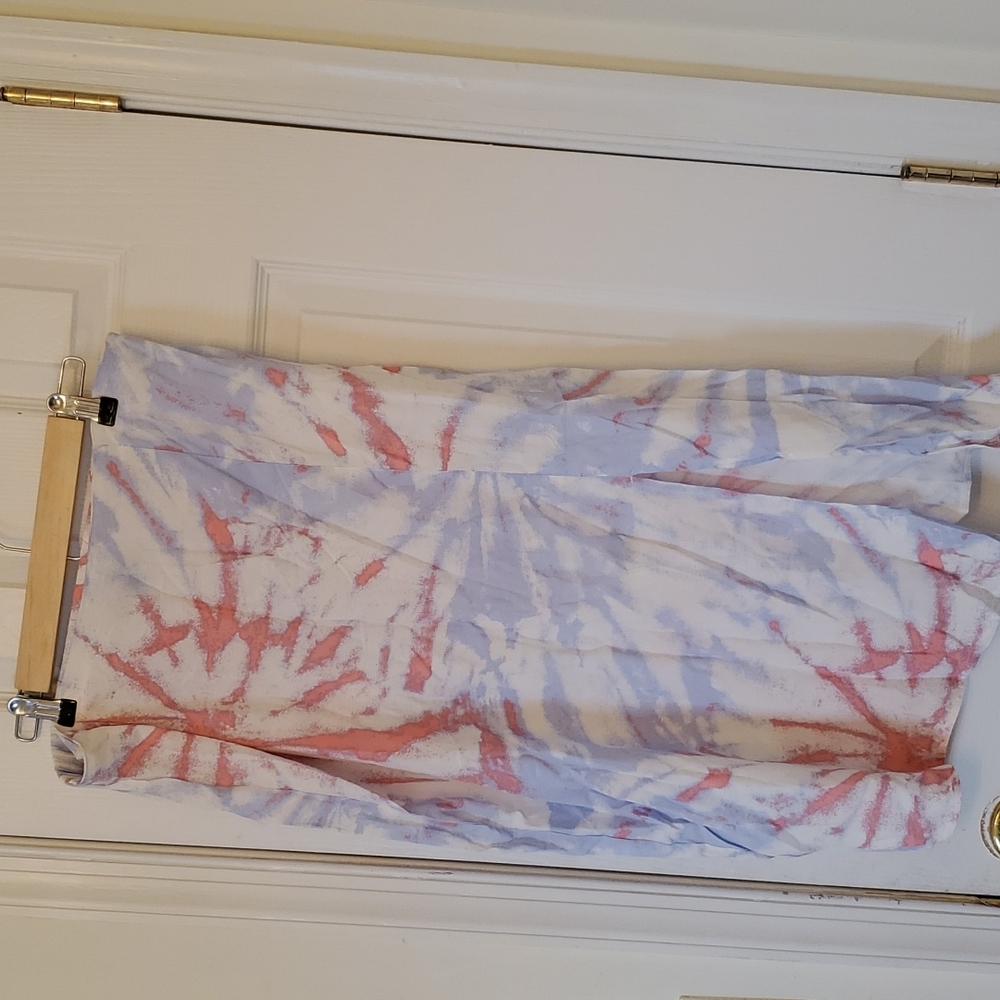 Pink & blue tye dye skirt